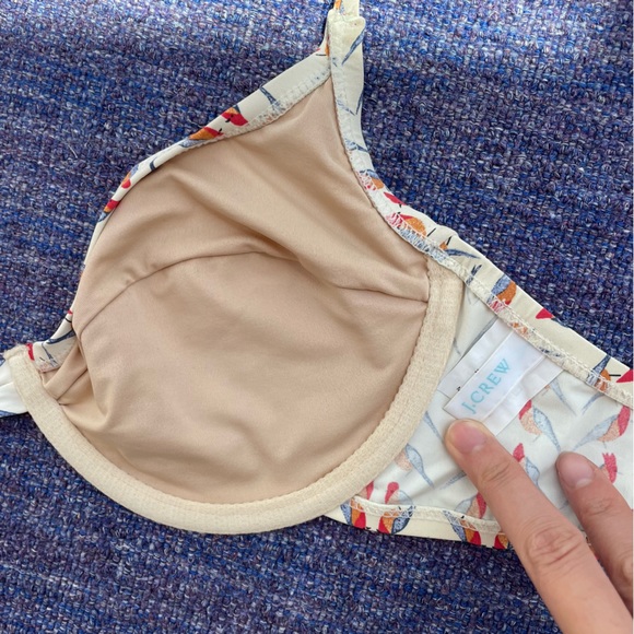 J. Crew Bird Printed Wired Bikini Top - Picture 2 of 5